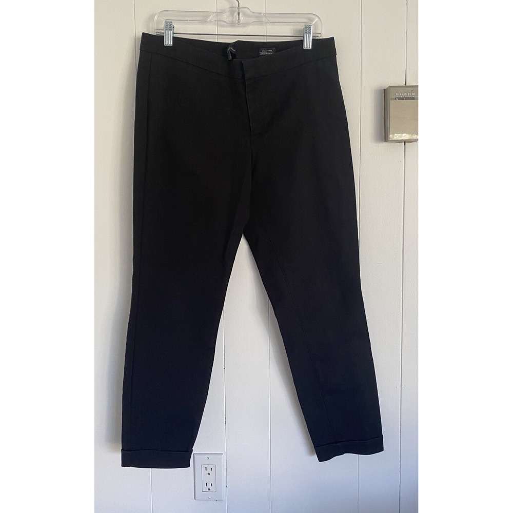 Saks Fifth Avenue Women's Size 12‎ Longuer Cheville Black Straight Leg Pant